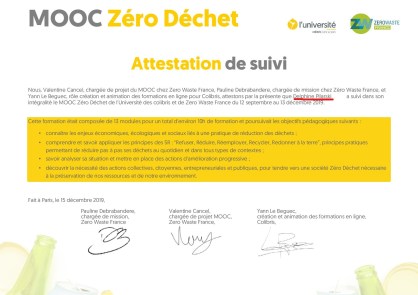 Attestation Mooc des Colibris zero dechet Pilarski0_LI